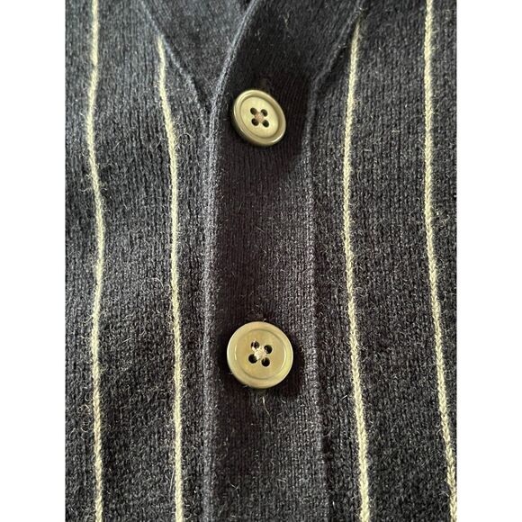 NWT J.Crew Men’s Sweater Vest– Navy Pinstripe Cashmere Blend Size M w/ Pockets - Picture 6 of 14